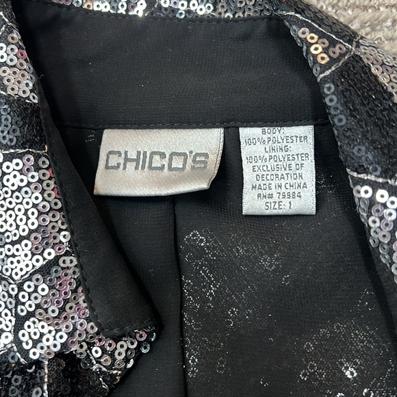 Chicos sequined tie open front top - Picture 10 of 10